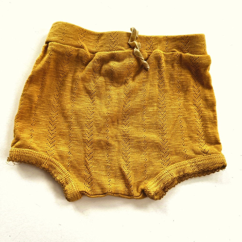 Kate Quinn Organics Bamboo Bloomer Shorts 12-  18 Months Yellow